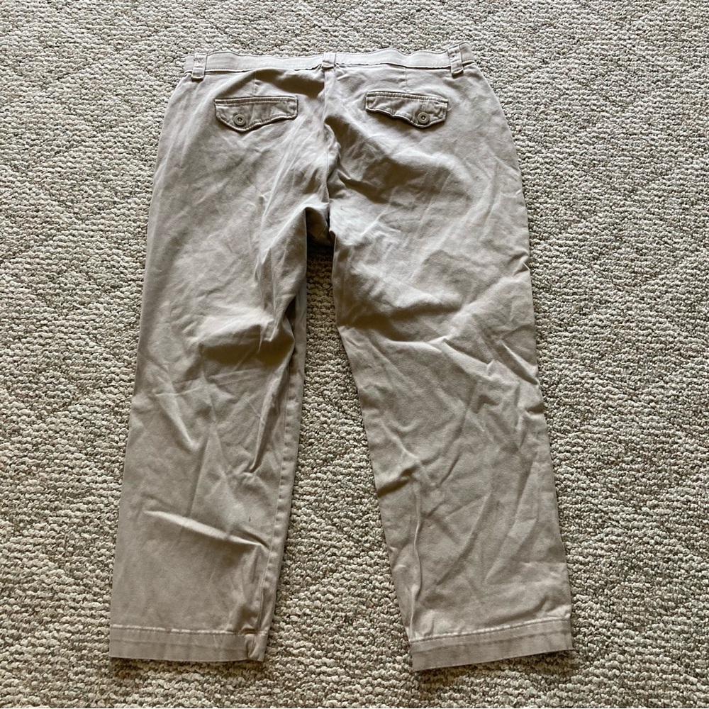 5/$15 Lee Comfort Waistband Light Khaki Tan Pants 16W PETITE - Picture 3 of 11